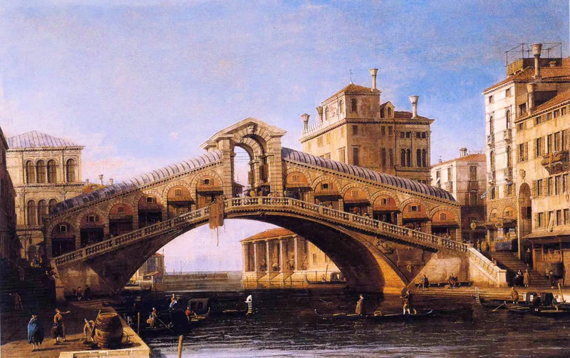 Capriccio du Rialto med lagunen i baggrunden - Canaletto
