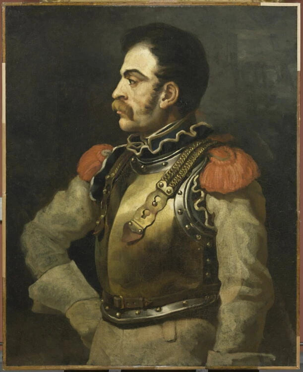 Un carabinier, vu à mi-corps. - Théodore Géricault