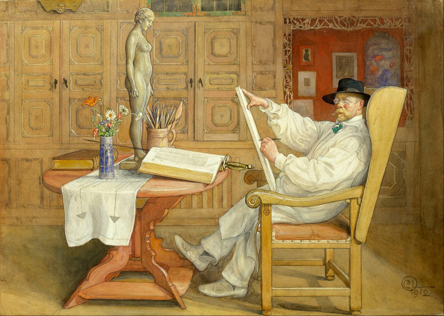 Autoportrait dans l’atelier - Carl Larsson