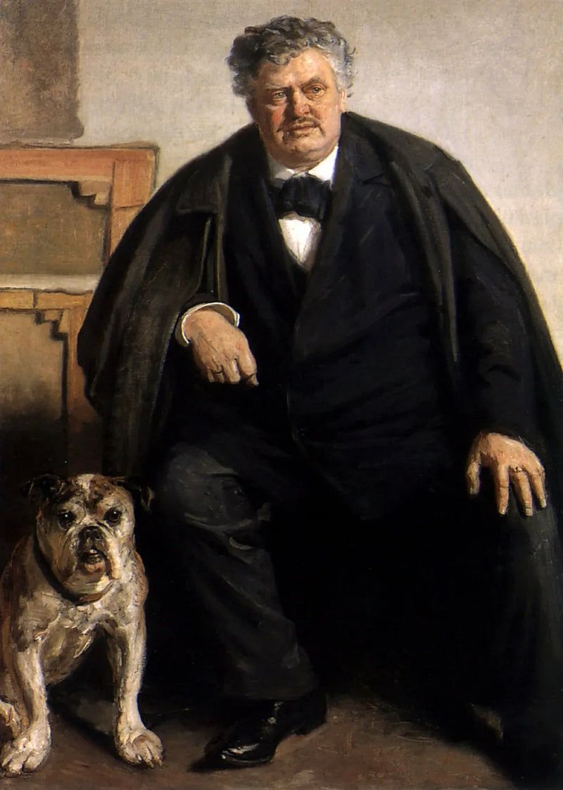 Carl Locher med sin hund Tiger - Michael Peter Ancher
