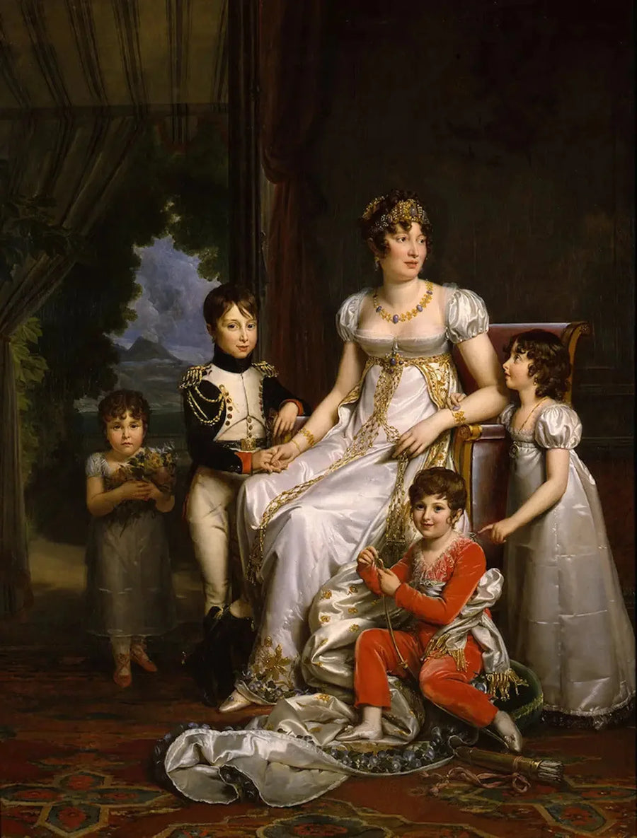 Caroline, reine de Naples og hendes børn - François Gérard