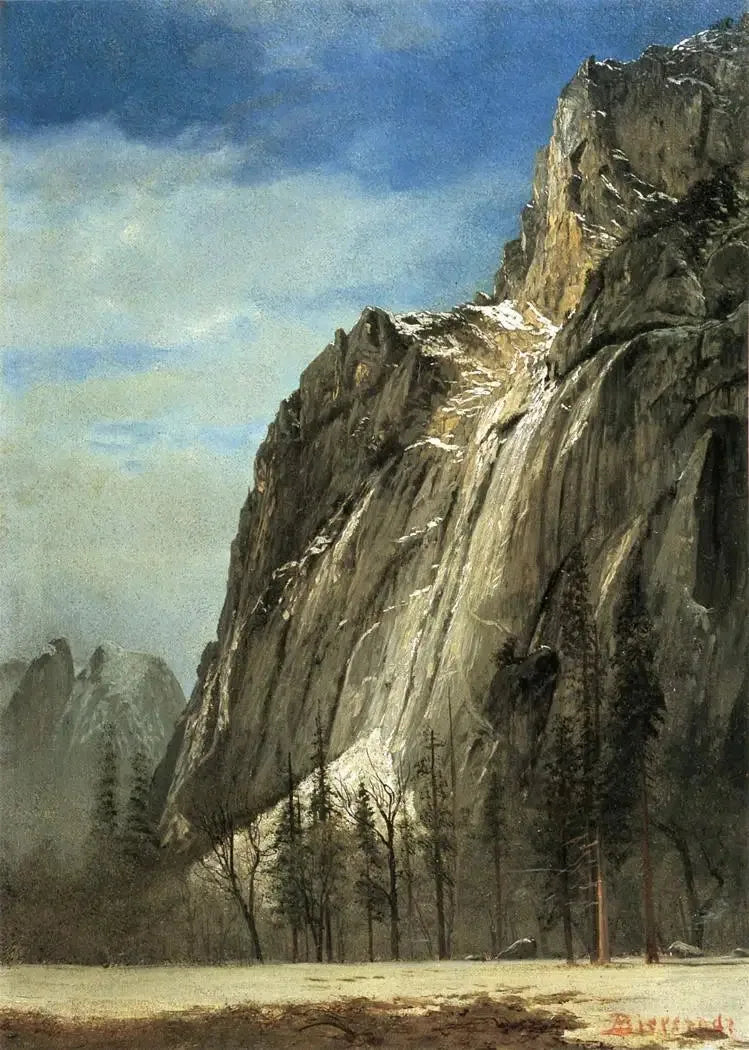 Katedralklipper, en udsigt over Yosemite - Albert Bierstadt