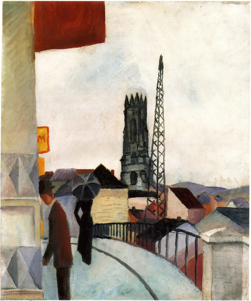 Fribourg Katedral i Schweiz - August Macke