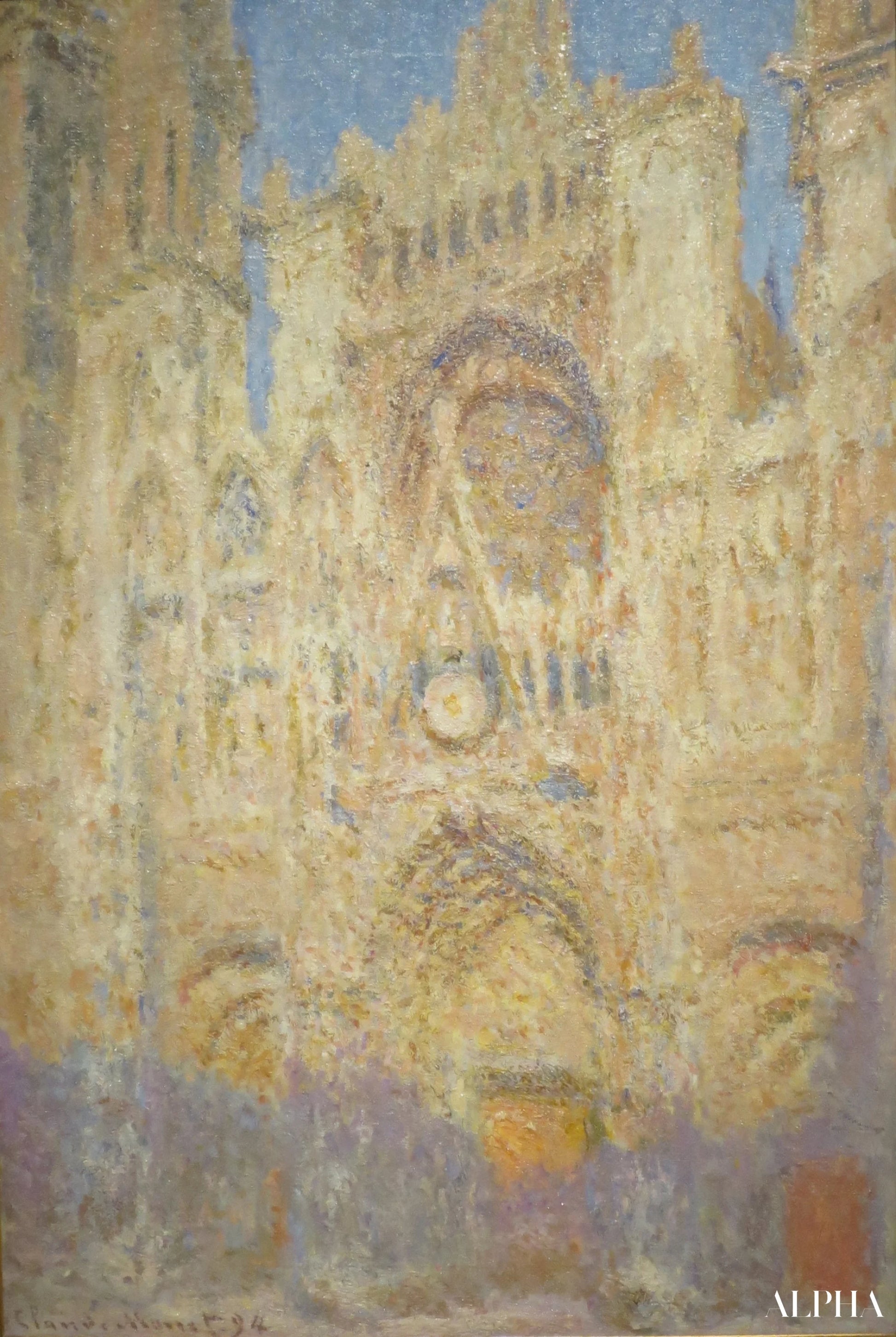 Rouen Katedral, ved middagstid (W1326) - Claude Monet - Reproduktioner af malerier og højkvalitets malerier
