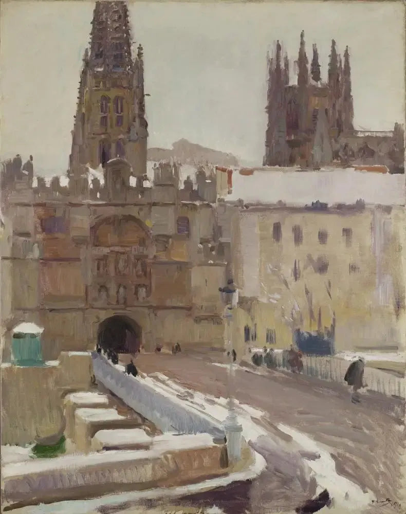 Katedralen og døren til Santa María, Burgos - Joaquín Sorolla