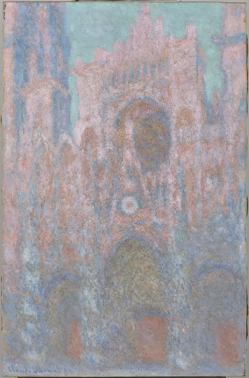 Rouen Cathedral, setting sun W1323 - Claude Monet