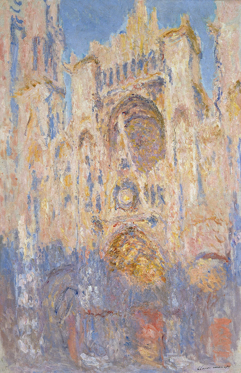 Rouen Cathedral, soleffekt, slutningen af dagen W1327 - Claude Monet