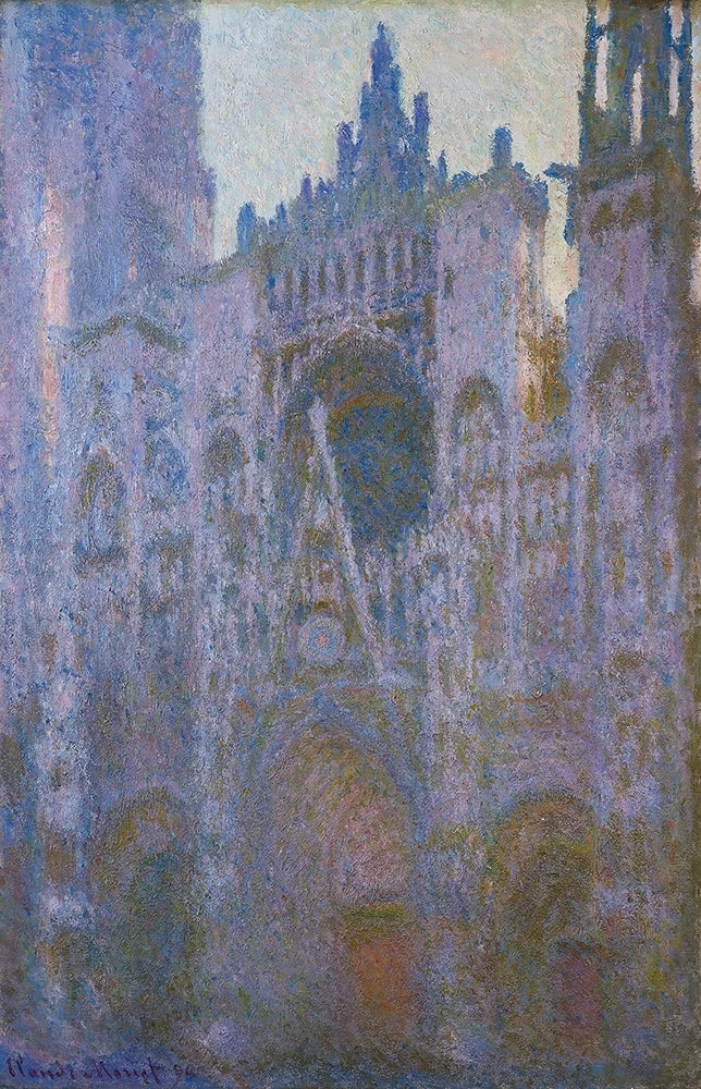 Rouen Cathedral om morgenen, dominerende lyserød W1353 - Claude Monet