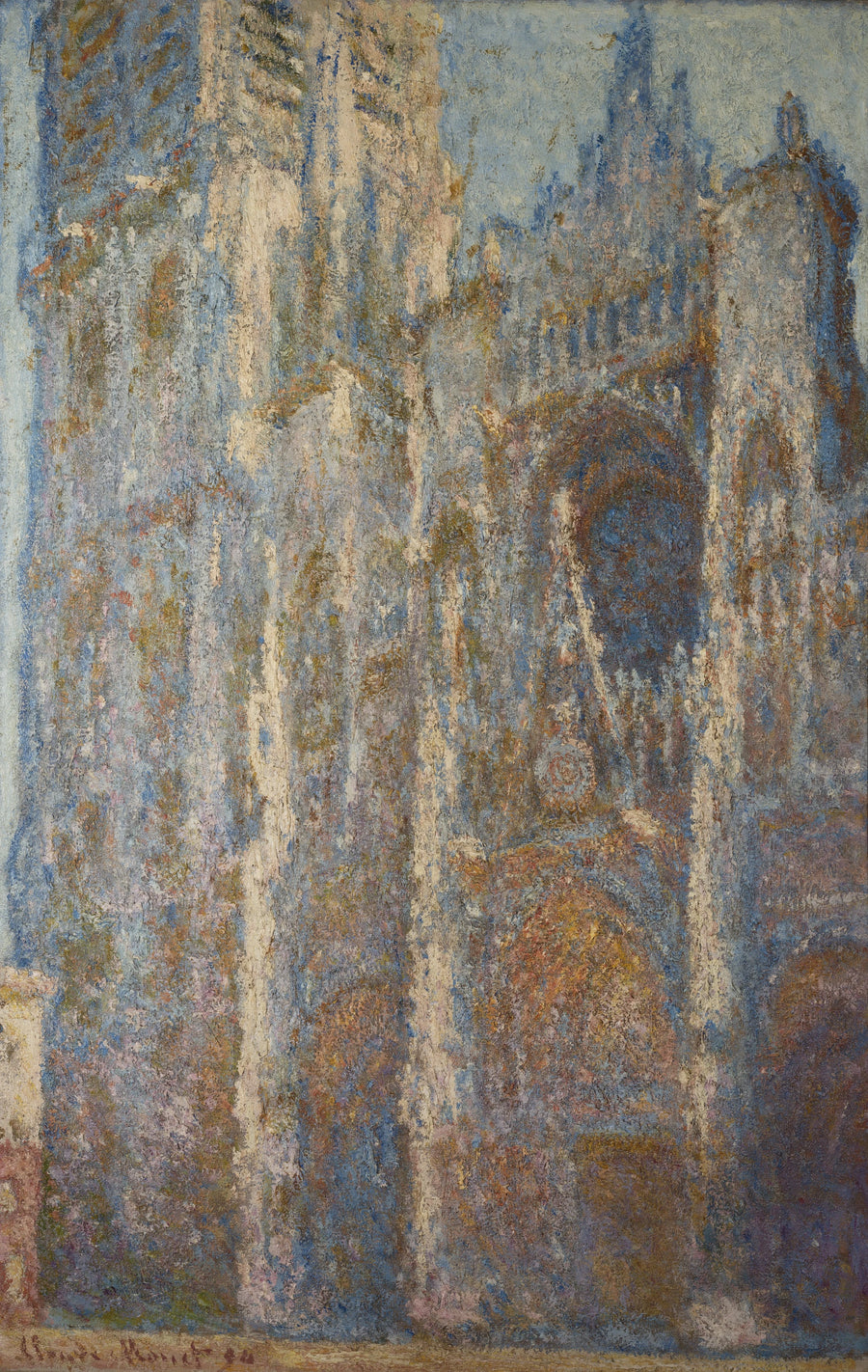 Rouen Katedralen, Portalen og Albane-tårnet, Middag - Claude Monet