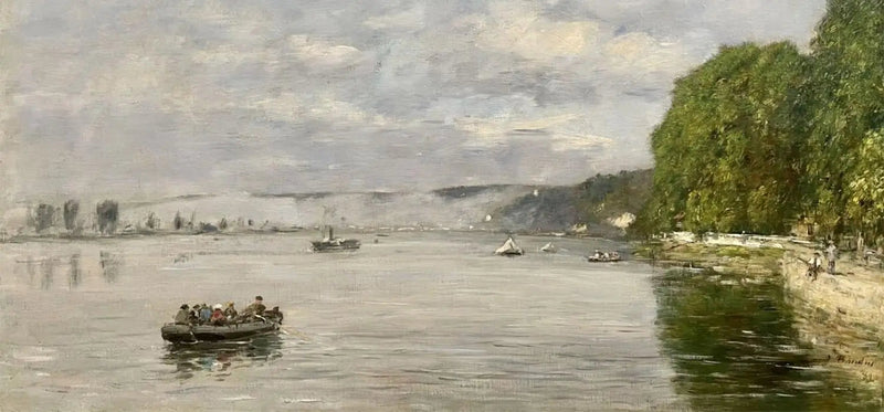 Caudebec-en-Caux, både på Seinen - Eugène Boudin
