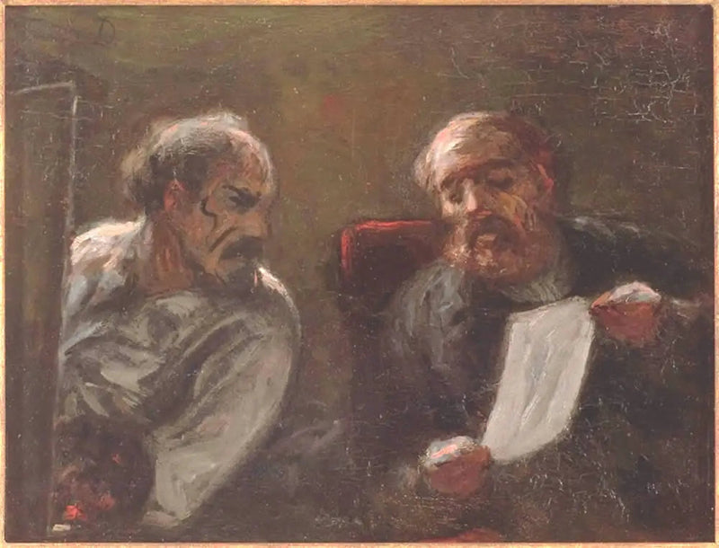 Samtale i værkstedet - Honoré Daumier