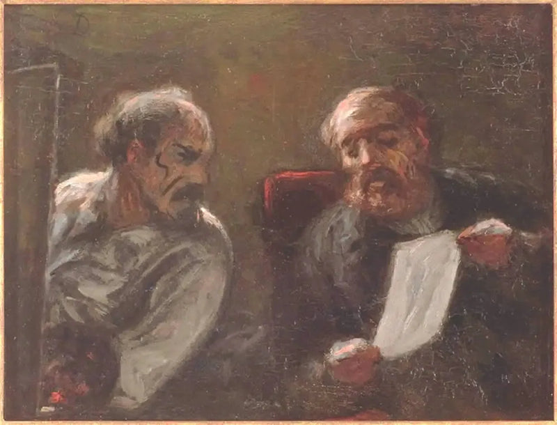 Samtale i værkstedet - Honoré Daumier