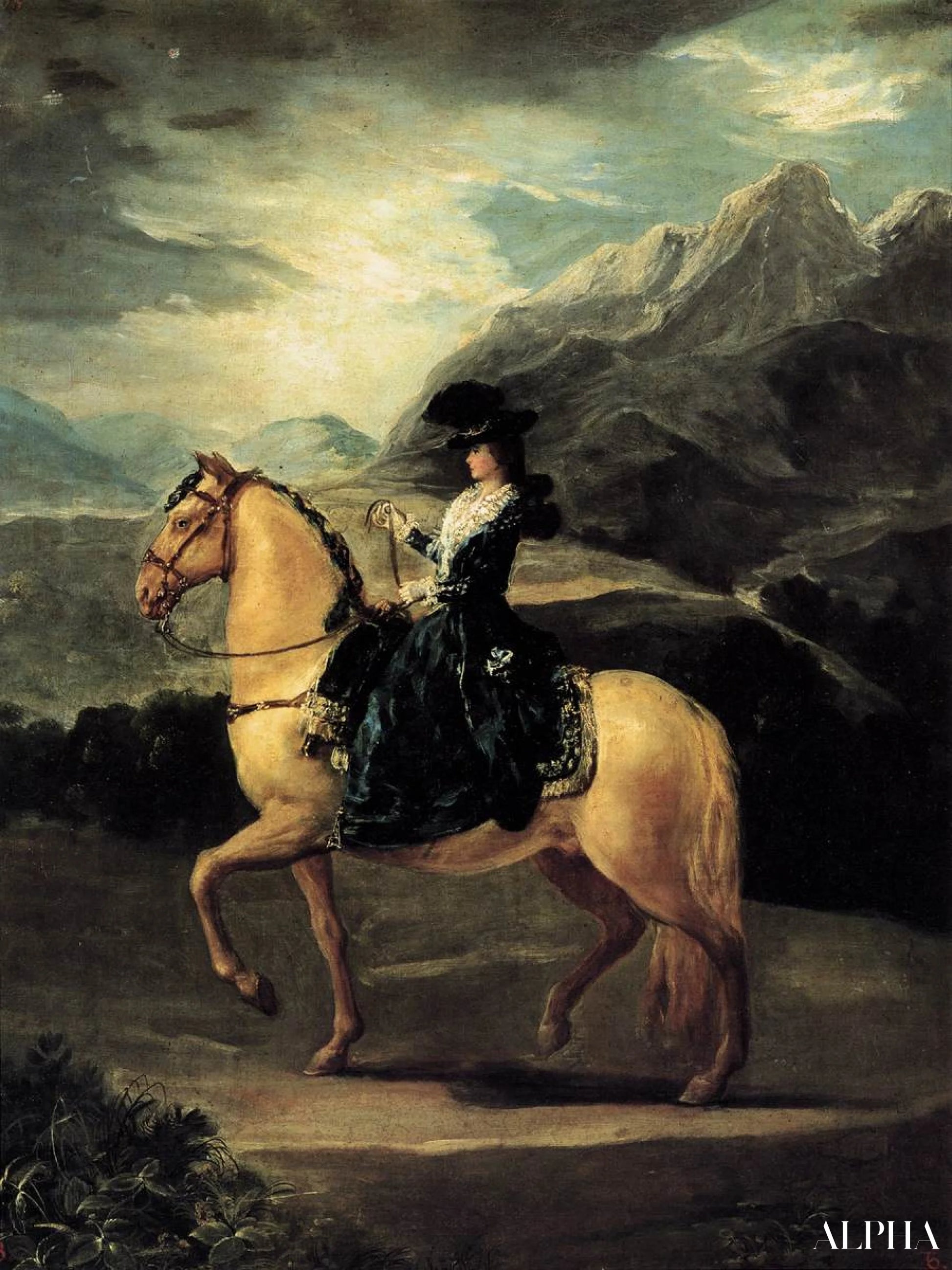 Kavalér Marie Teresa de Vallabriga - Francisco de Goya - Reproduktioner af malerier og højkvalitets malerier
