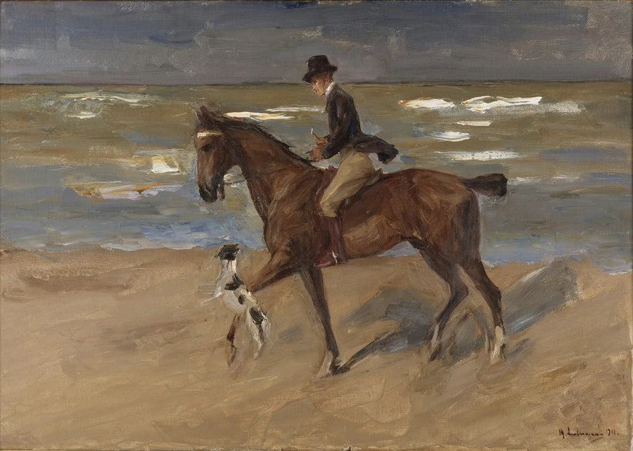 Rytter på stranden - Max Liebermann