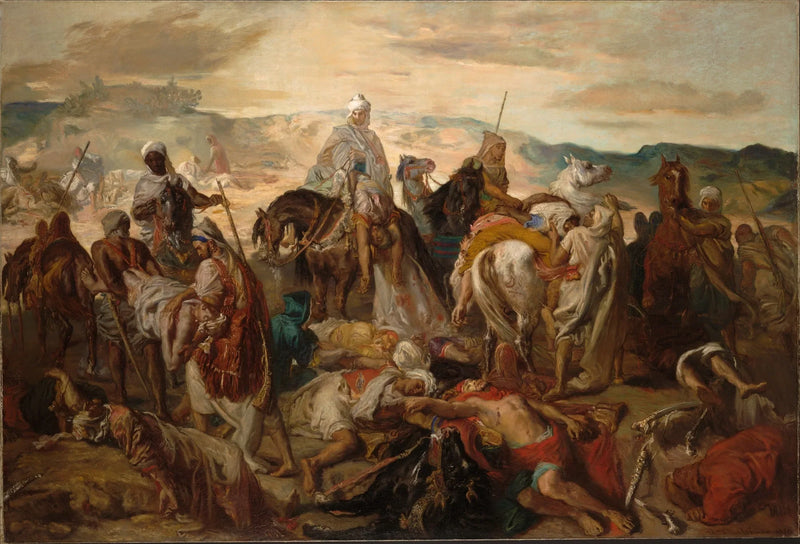 Arabiske riddere, der fjerner deres døde - Théodore Chassériau