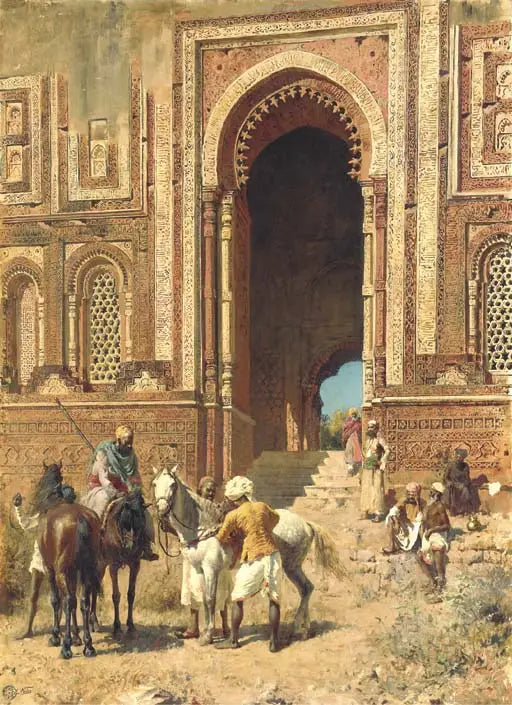 Indianere ved Alah-ou-din-porten, Old Delhi - Edwin Lord Weeks