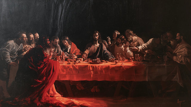 Autour de la Table rouge — Cène en clair-obscur