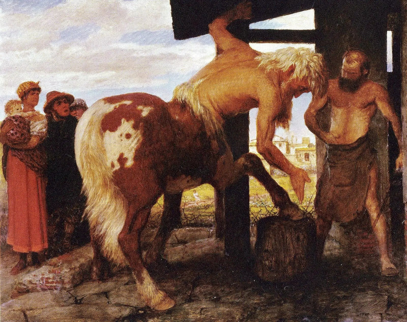 Centaure à la forge du village - Arnold Böcklin