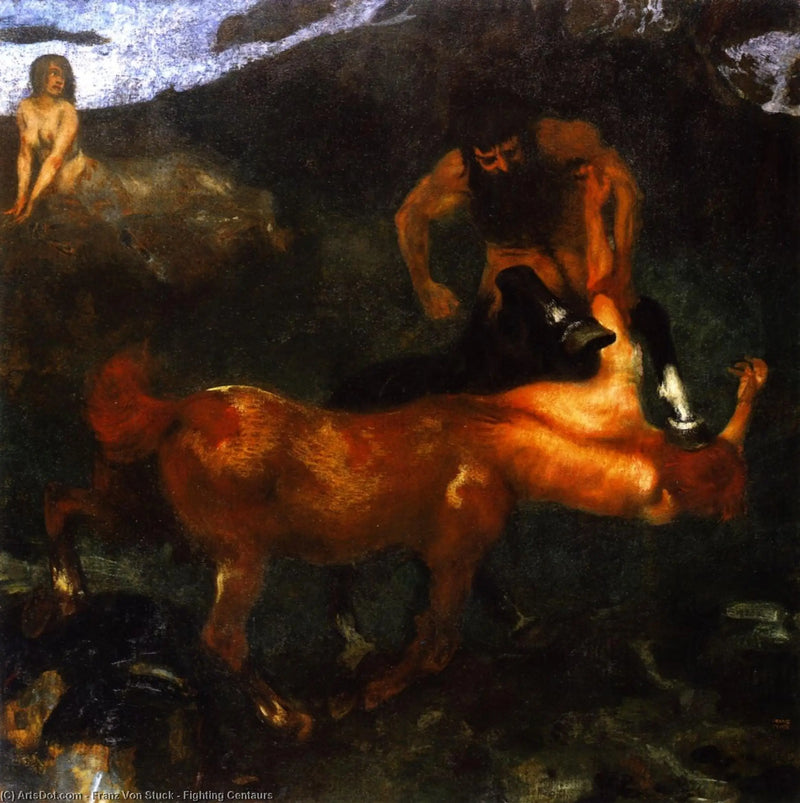 Centaure i Kamp - Franz Von Stuck
