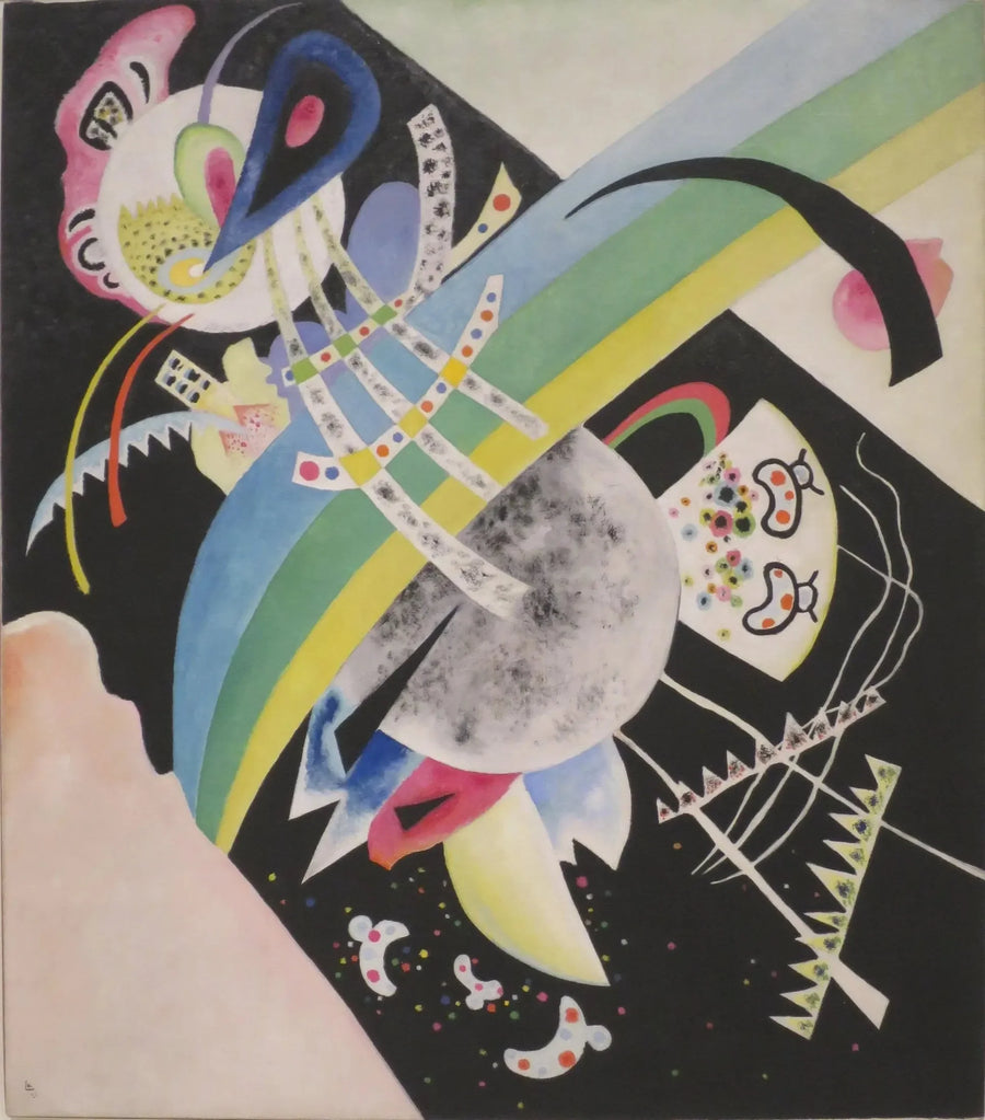 Cirkler på sort baggrund - Vassily Kandinsky
