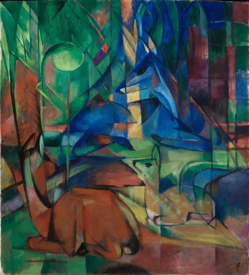 Hjort i skoven II - Franz Marc
