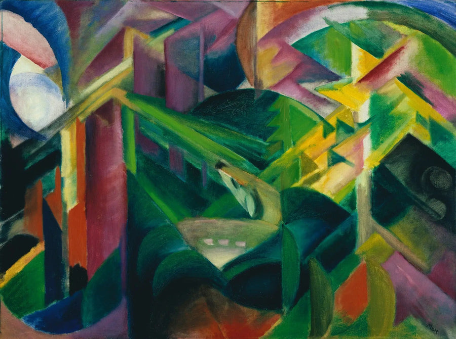 Hjort i en klosterhave - Franz Marc