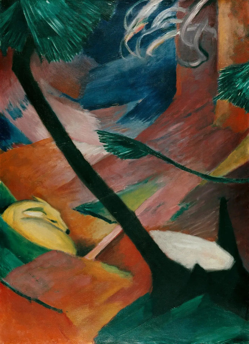 Hjort i skoven II - Franz Marc