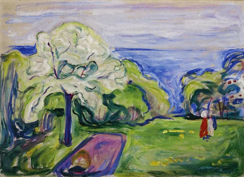 Blomstrende kirsebærtræ - Edvard Munch