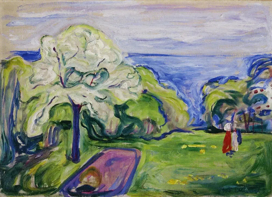 Blomstrende kirsebærtræ - Edvard Munch
