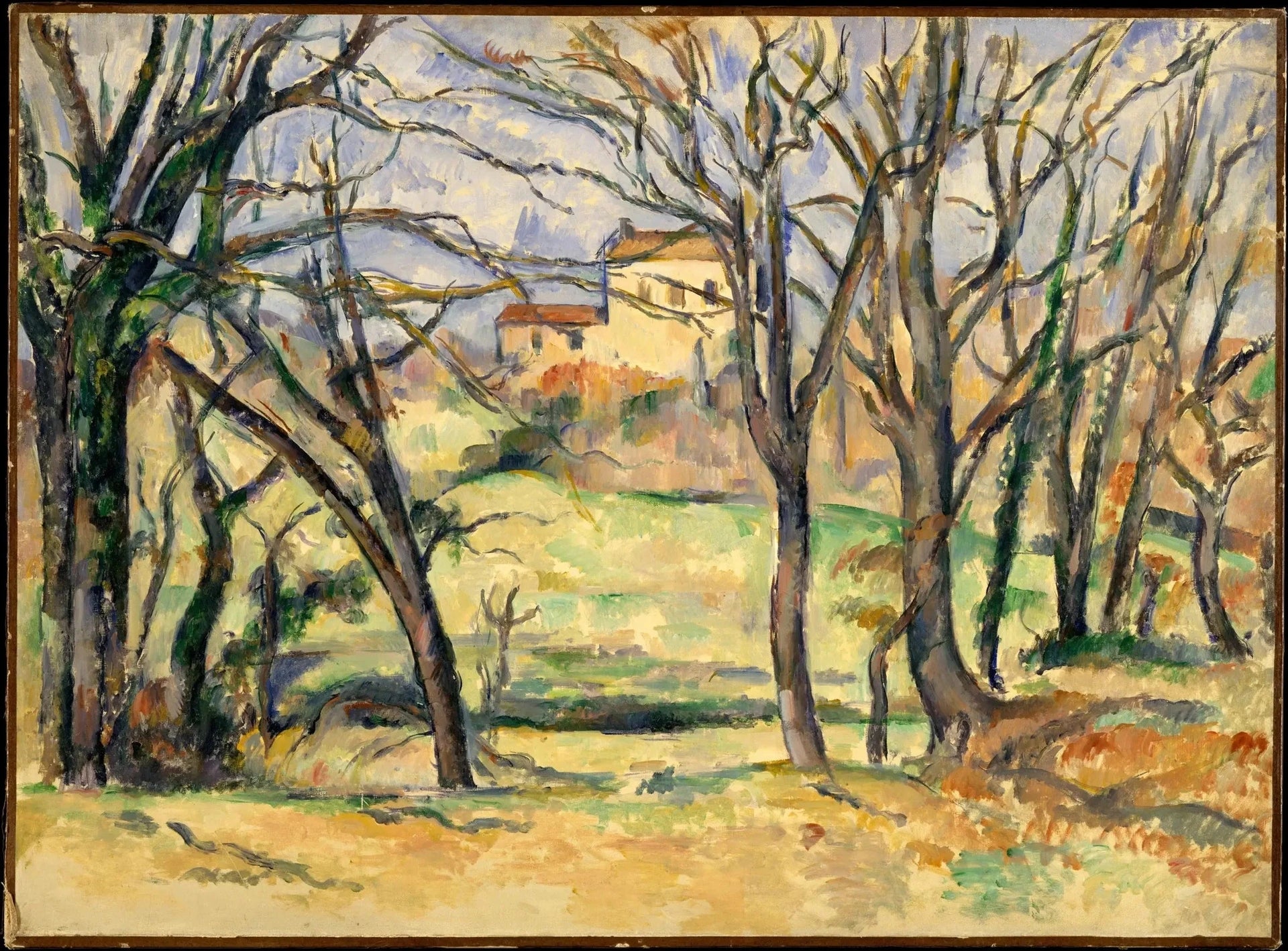 Arbres et maisons La Durane vers 1885 Paul Cézanne musée de l’Orangerie – reproduction peinture à l’huile sur toile