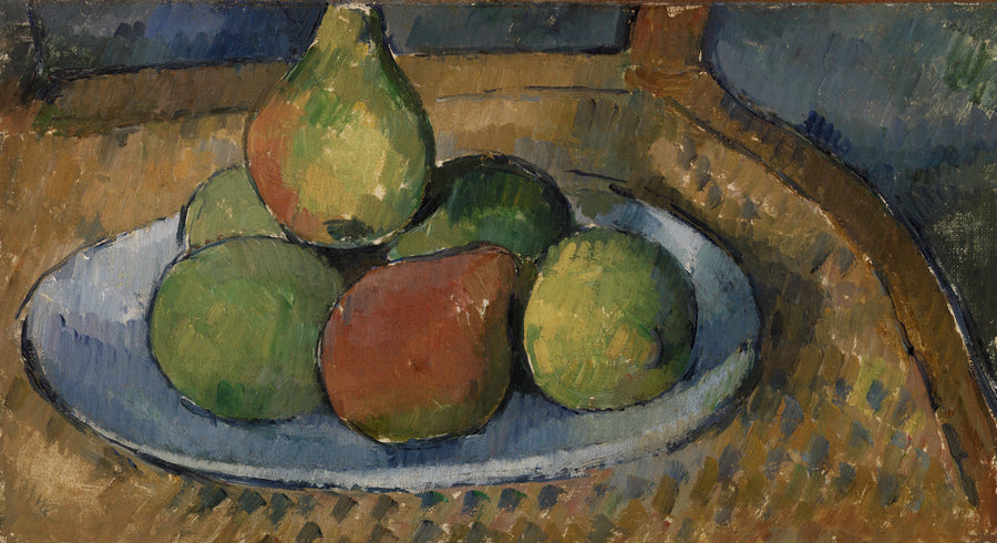 Frugtfad på en stol - Paul Cézanne