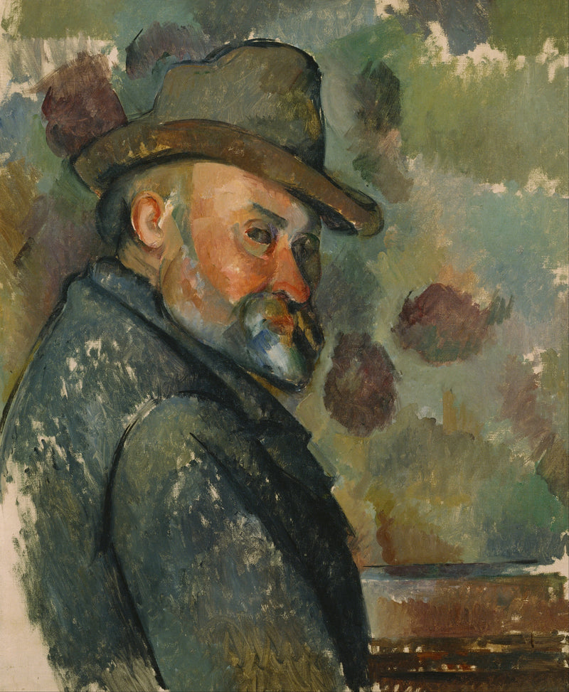 Selvportræt med hat - Paul Cézanne
