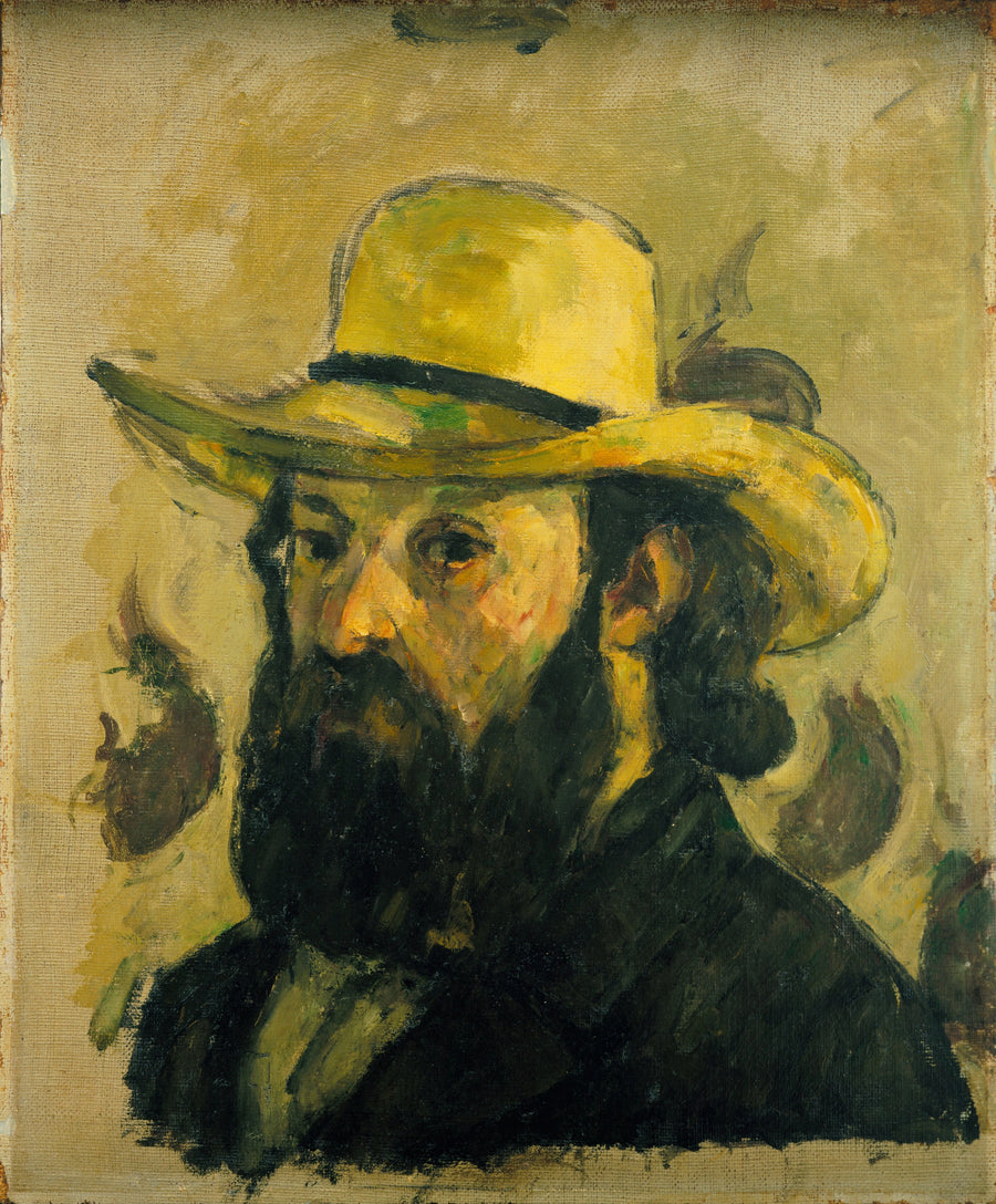 Portræt af kunstneren med stråhat - Paul Cézanne