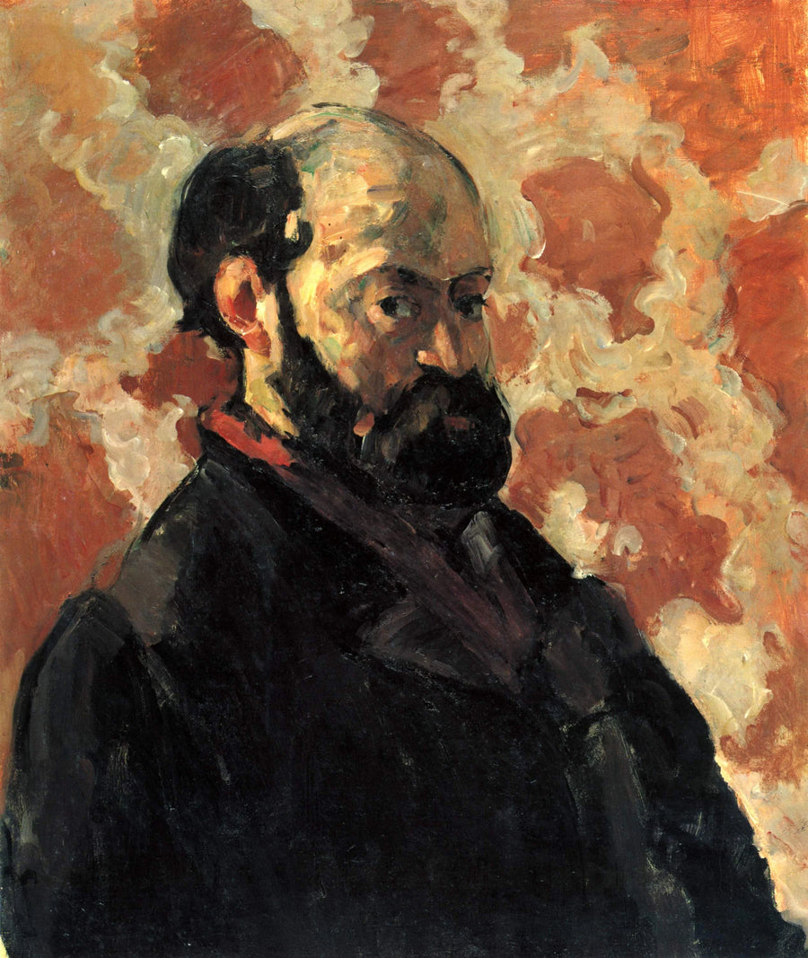 Portræt af kunstneren med lyserød baggrund - Paul Cézanne