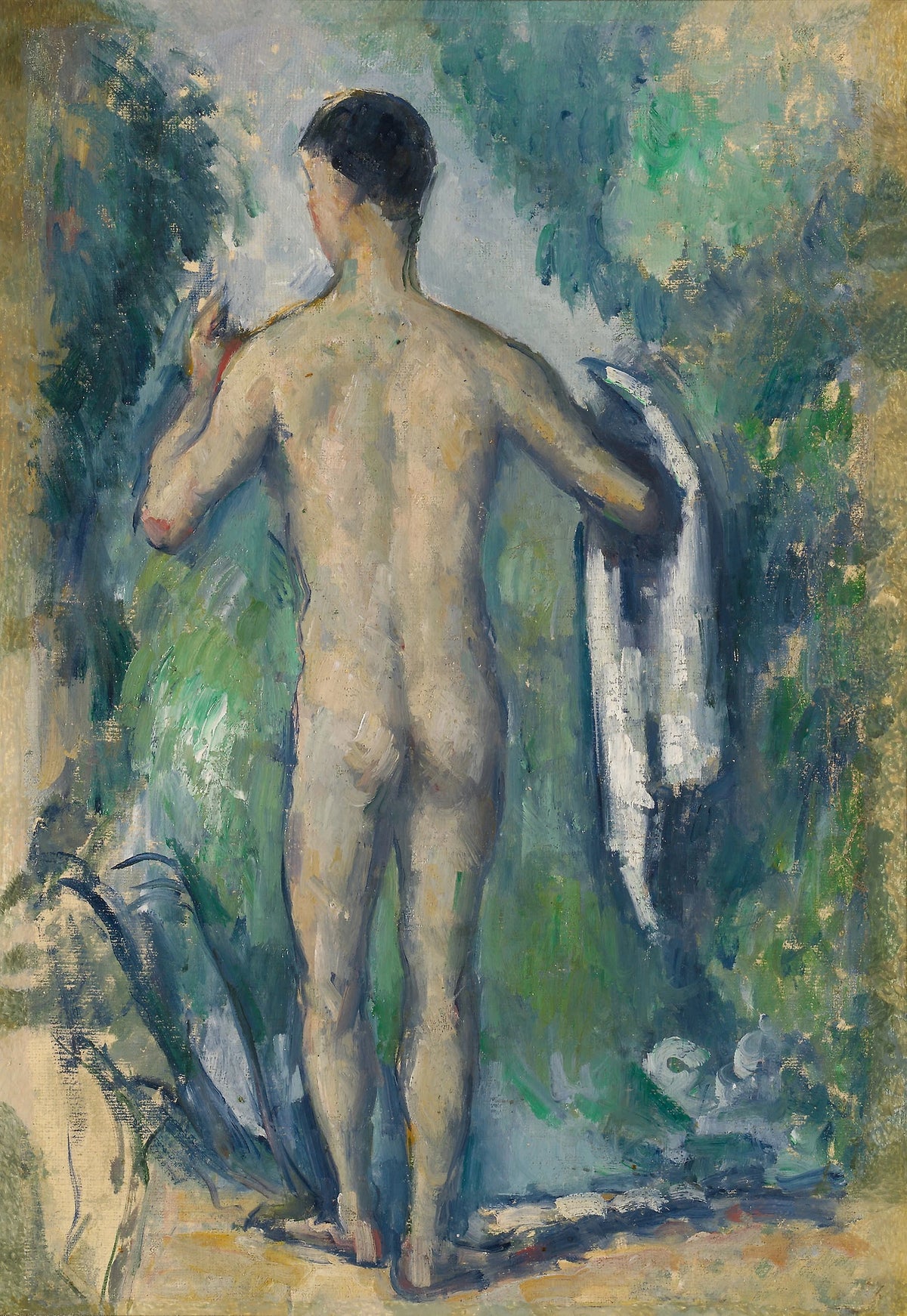 Stående badende, set bagfra, 1879 -1882 - Paul Cézanne