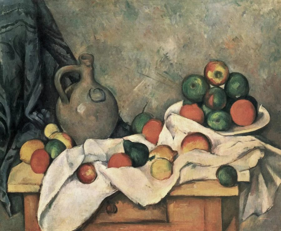 Gardin, krukke og frugtskål - Paul Cézanne