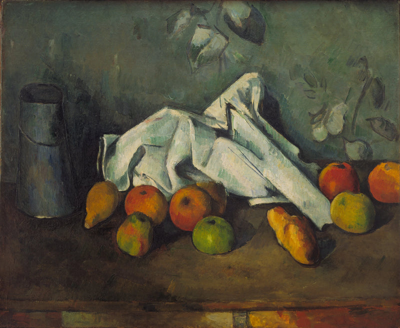 Mælkekasse og æbler - Paul Cézanne
