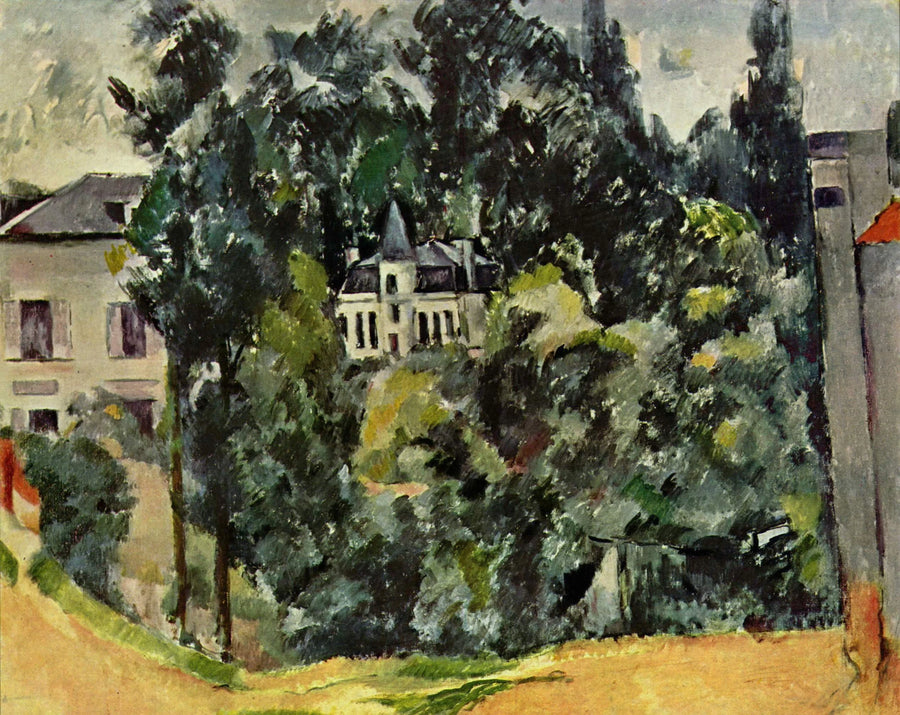 Château i omegnen af Paris - Paul Cézanne