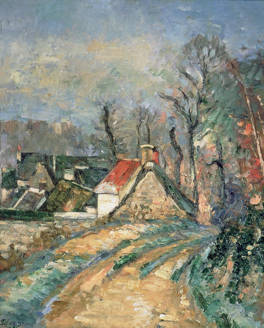 Hytter i Auvers-sur-Oise om vinteren - Paul Cézanne