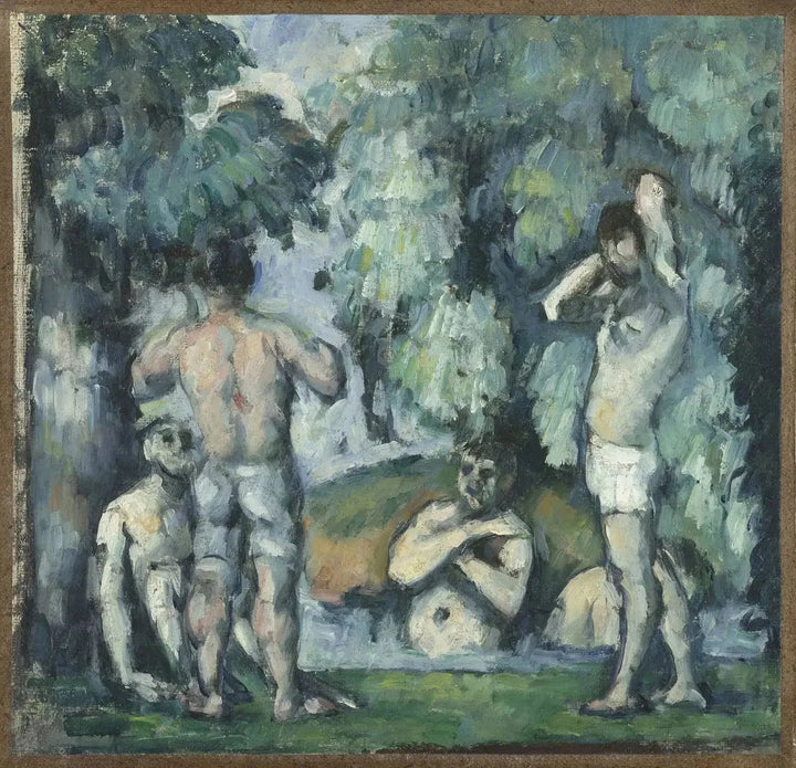 Fem badende, omkring 1876-1877--- Paul Cézanne