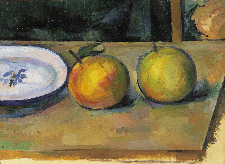 To æbler på et bord - Paul Cézanne