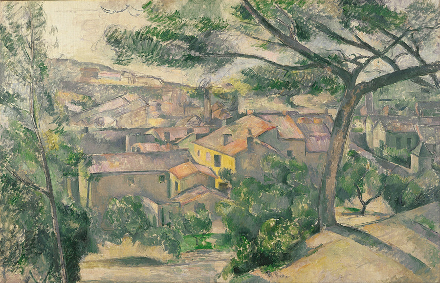 L'Estaque om morgenen, set mod lyset - Paul Cézanne