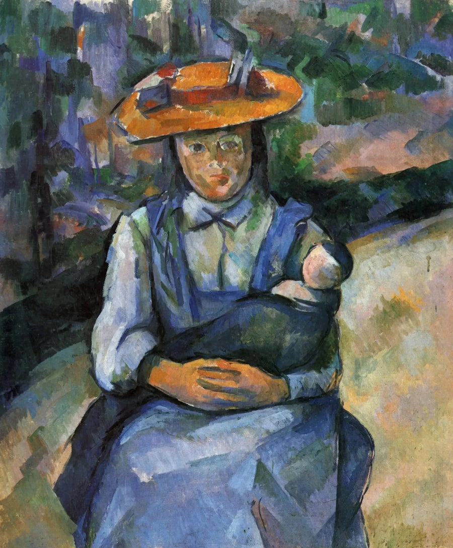 Pige med dukke - Paul Cézanne