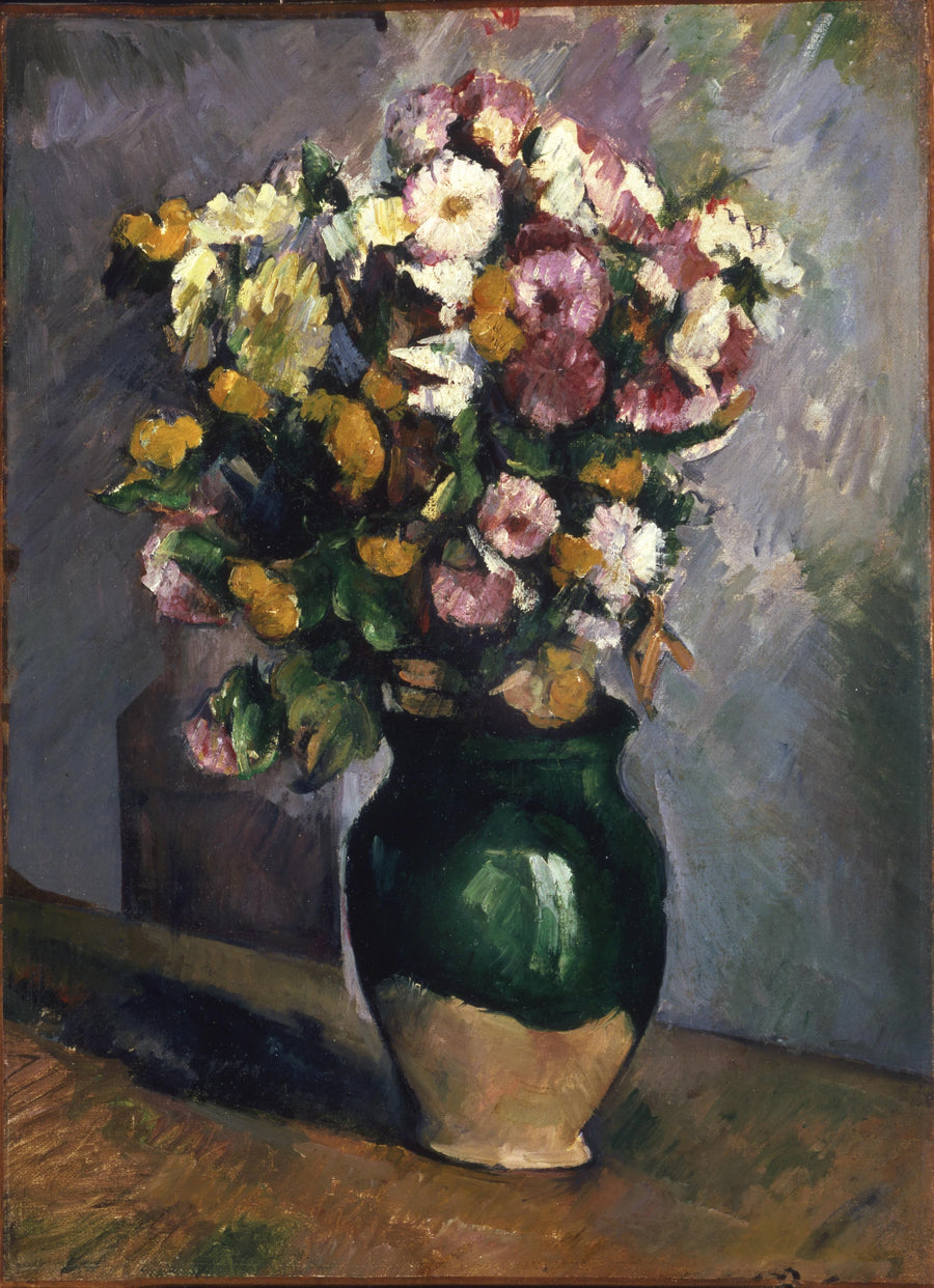 Blomster i en olivenpotte - Paul Cézanne