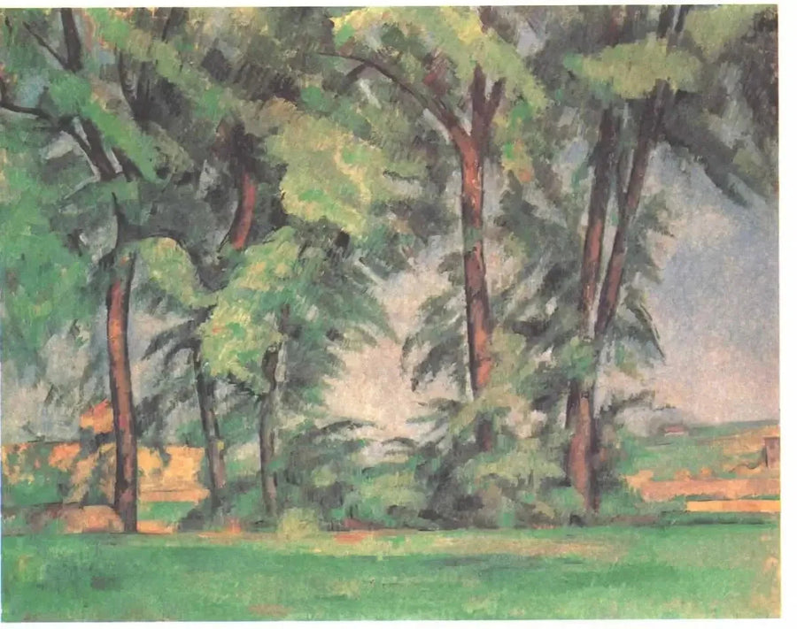 De store træer ved Jas de Bouffan - Paul Cézanne