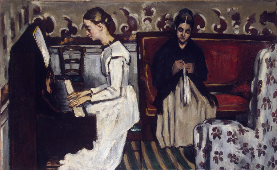 Ung pige ved klaveret - Paul Cézanne