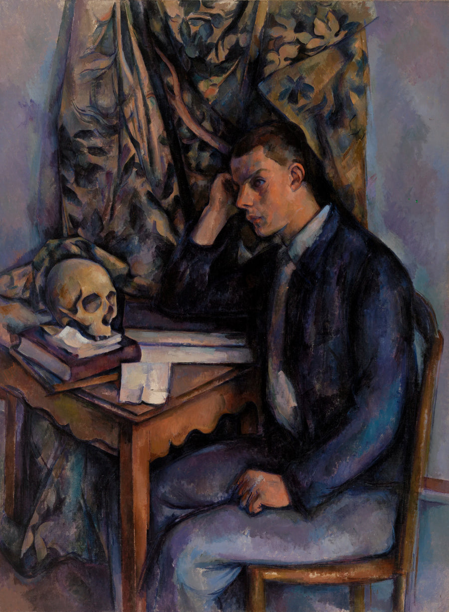Ung mand med dødningehoved - Paul Cézanne