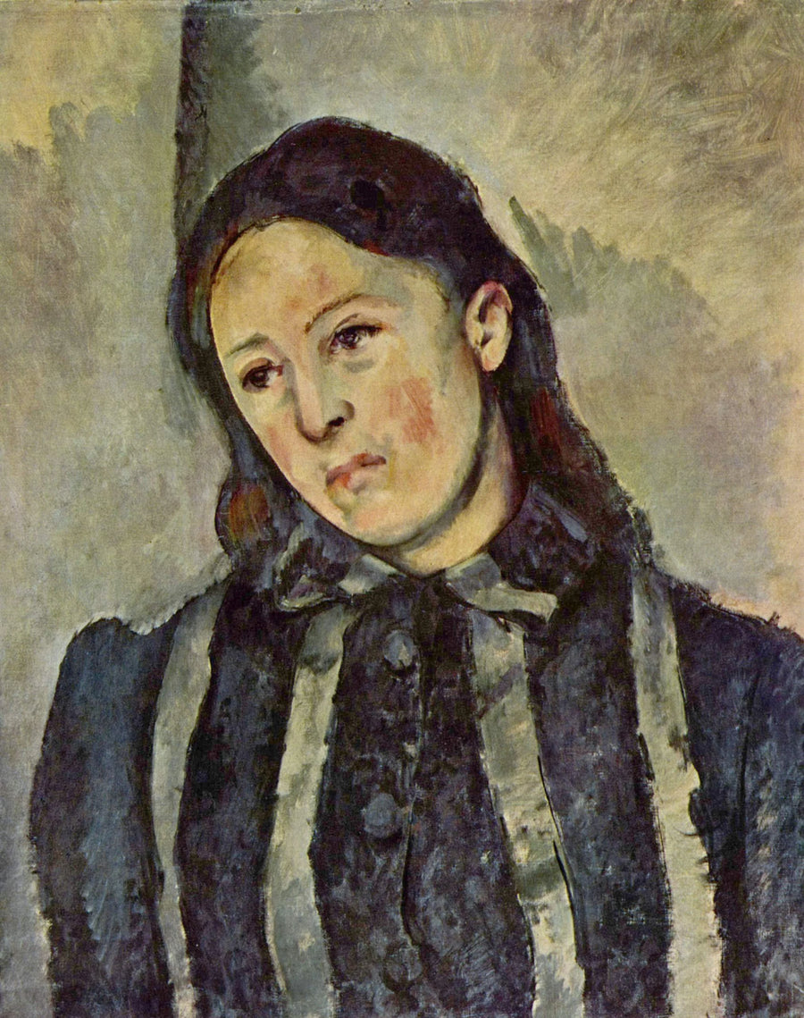 Fru Cézanne med løst hår - Paul Cézanne