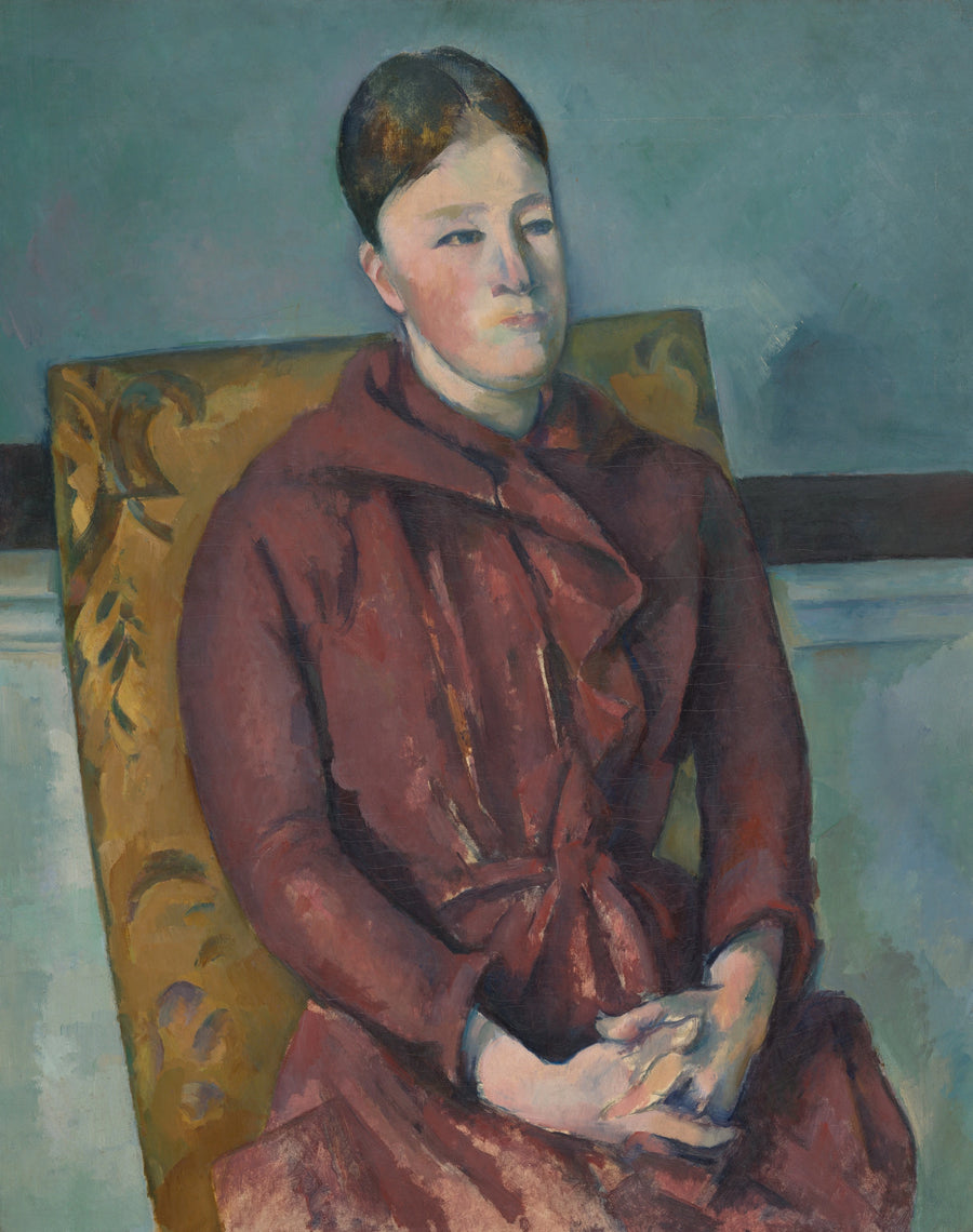 Fru Cézanne i rød kjole - Paul Cézanne