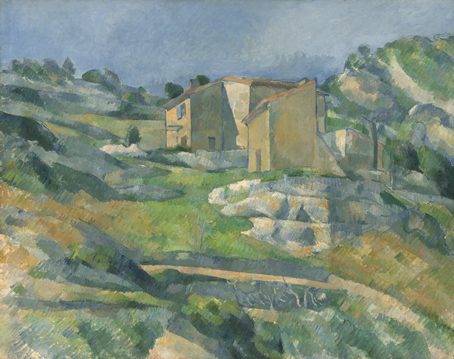 Huse i Provence: Riaux-dalen nær l'Estaque - Paul Cézanne